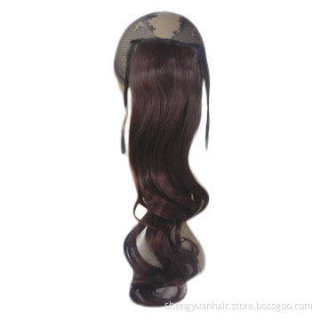 Synthetic Long Curly Drawstring Blonde Ponytail Clip-in Hair Extension